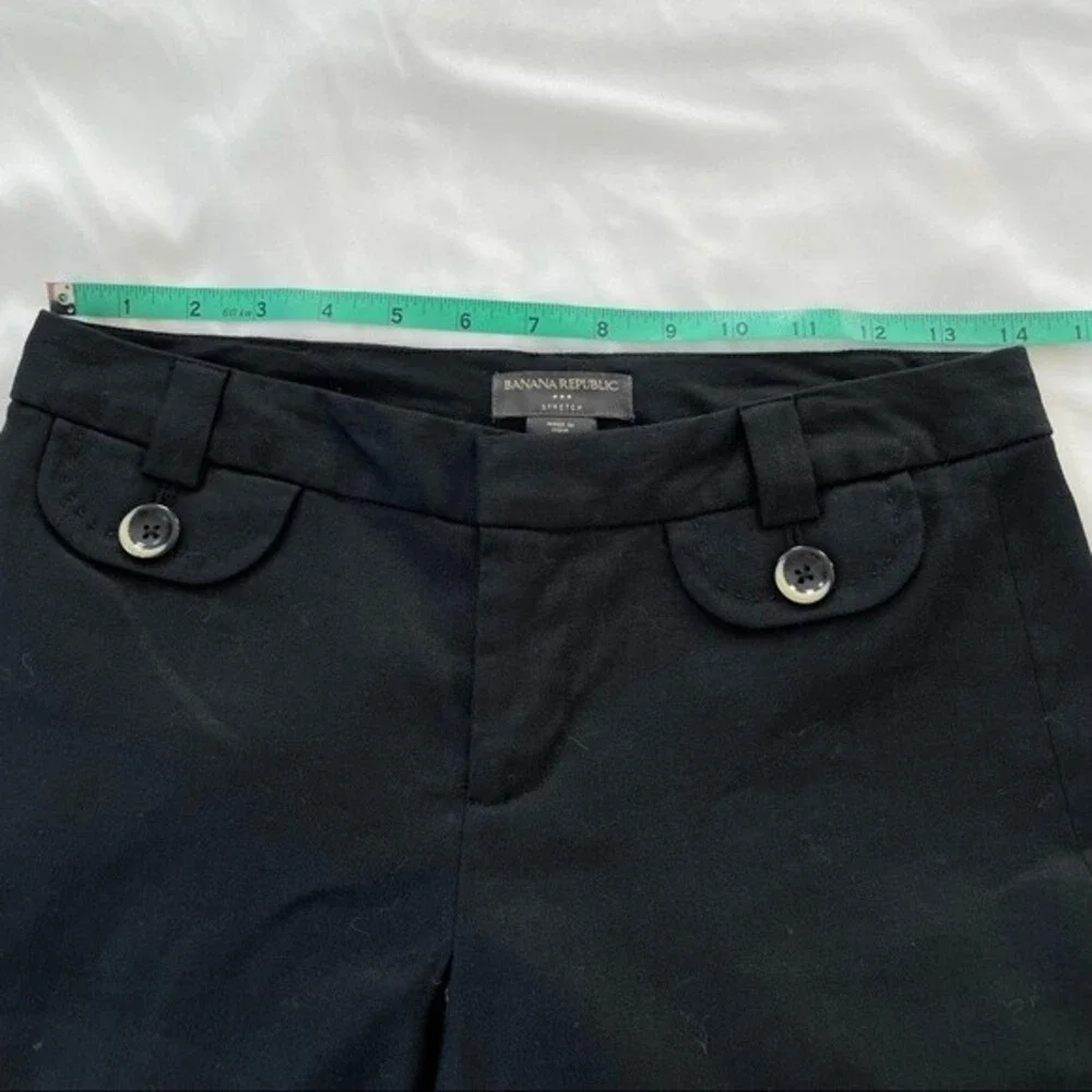 Banana Republic Lined Black Linen Pants Size 0‎
